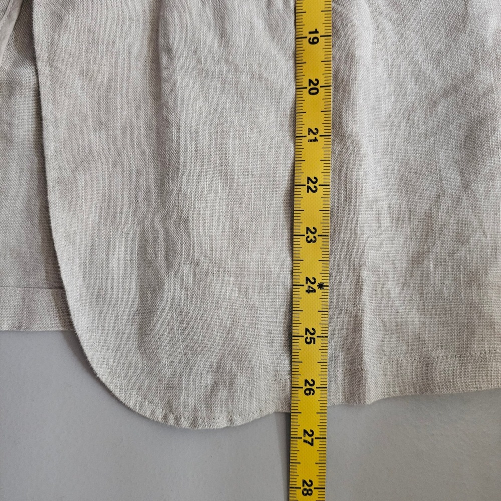 Grae Cove M Linen Blend Blazer Jacket Relaxed Fit Minimalist Neutral Coastal - Picture 8 of 10